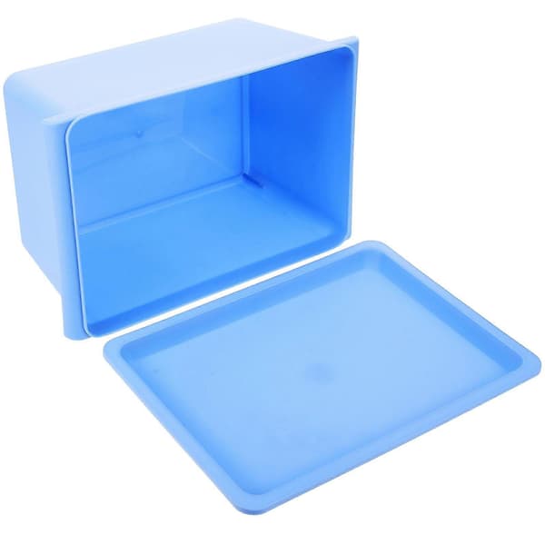Blå förvaringslåda i plast för förvaring av små föremål, rektangulär PP-material