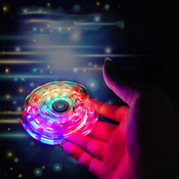 Lysende LED-lys Fidget Spinner Hand Top Spinners Glow in Dark Light EDC Figet Spiner Finger Stress Relief Leker Blue