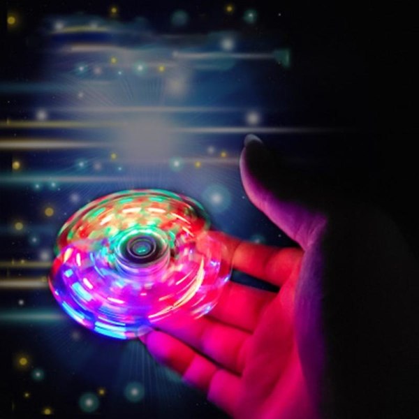 Lysende LED-lys Fidget Spinner Hånd Topp Spinners Gløder i mørket Lys EDC Figet Spiner Finger Stressavlastende Leke Red