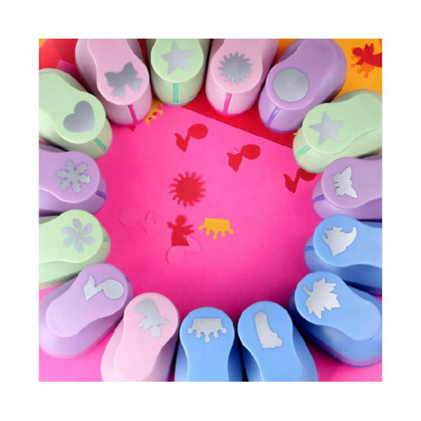 Kid Craft DIY Scrapbogs Kortfremstilling Papirformer Mini Hulstans Stans Legetøj