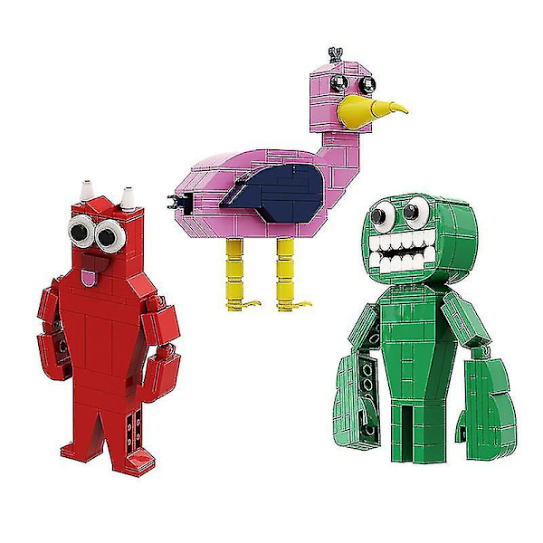 Gobricks Garten of Banban Brickspill med Flamingohode MOC Byggeklosser Barneutdanning 2 set