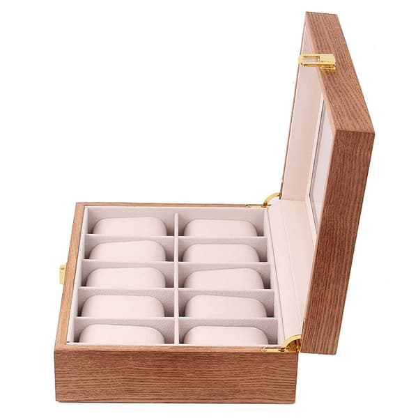 Klokkeboks for 10 klokker Tre - Eik