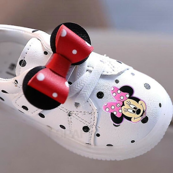 Animasjonsmote Baby Barn Lysende Sneakers Barn Gutter Sko Chaussure Enfant Minnie Mus Jenter Sko Med LED Lys 24-Insole 14.7 cm