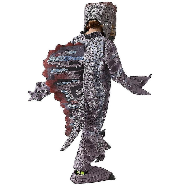 Barn Dinosaur Spinosaurus Jumpsuit Halloween Cosplay Karneval Fest kostyme antrekk sett 8-9Years