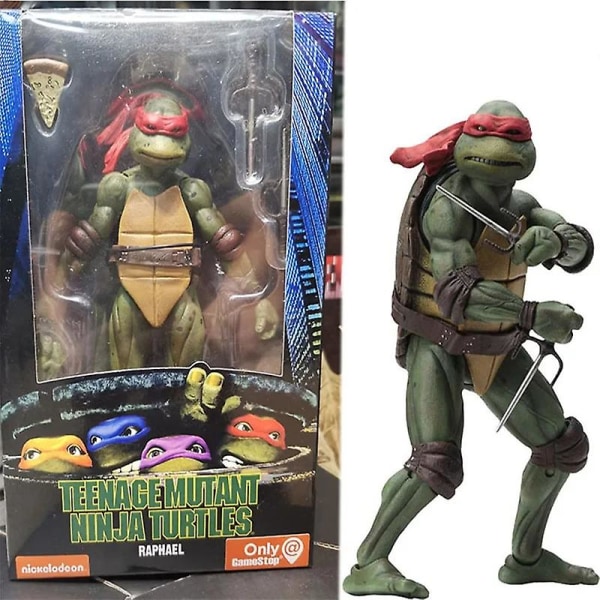 Ninja Turtle Anime Figur Neca 1990 filmversjon Limited Edition Action Figur Pvc Statue Action Figur Gutt Bursdagsgave a set about 4