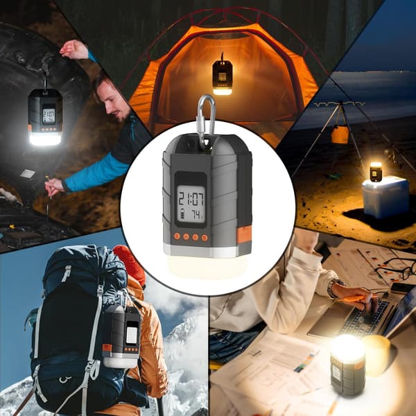 Rechargeable Camping Lantern Mini with 5 Light Modes, Lightweight Portable Camping Built-in 15600 mAh Battery Emergency Equipment