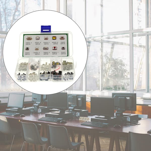 250 st Micro Switch Bil Fjärrkontroll Knapp Taktil Tryckknapp Brytare Set