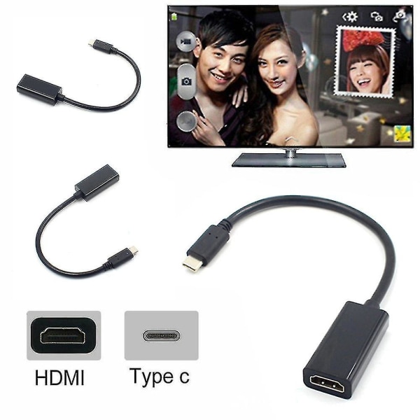 For Samsung Type C til HDMI Kabel-TV Av Adapter Mobiltelefon Nettbrett Hdtv