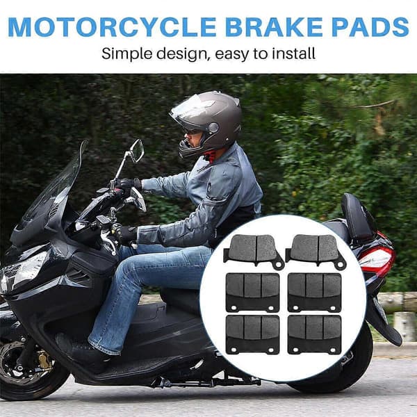 Motorcykel for- og bagbremseklodssæt til MaxSym 400I 2011-2021 Max 600I 2014-2017 MaxSym TL500 Black gray