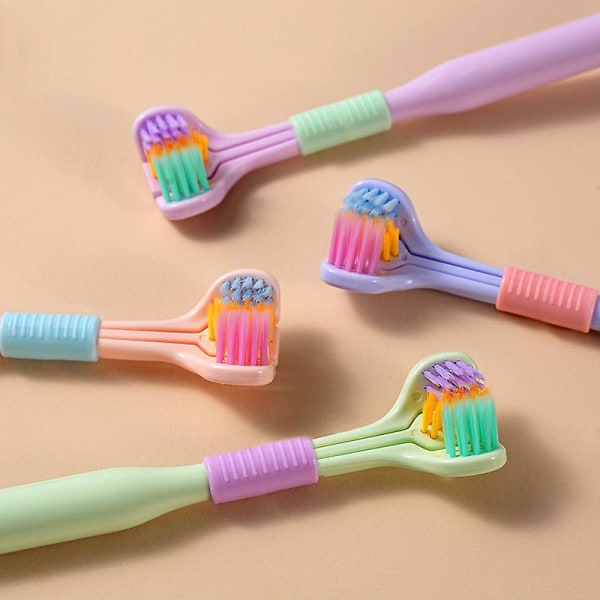 Tresidig mykt hår tannbørste Ultra fin myk børste for voksne tannbørste Oral Care Safety Tannbørste Oral Health Cleaner pink for aldult