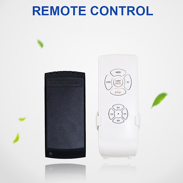 Universal Taklampa Fläkt Fjärrkontroll Kit Ac 220v Tidinställning Switch Justera Vindhastighet Tran white black 110V