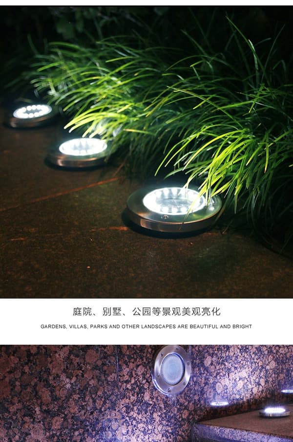 16-pack Solar Lights Outdoor IP65, 16 LED Ground Lights with Automatic On, White Light White candle, 8 pcs