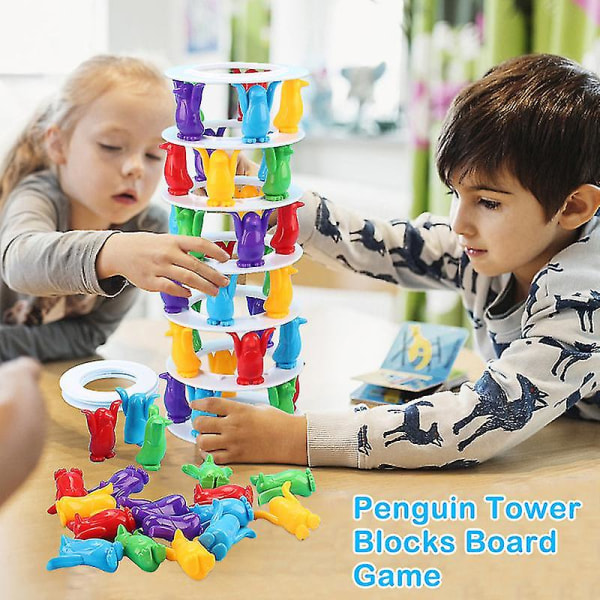 Penguin Toy Set Balance Building Block pinoaminen toddler taaperolle Oppiminen Koulutus A