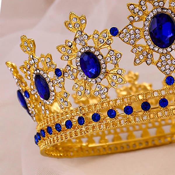 Dronning Krone Tiara til Unisex Bryllup Prinsesse Krone til Jul Barok Hårbøjle