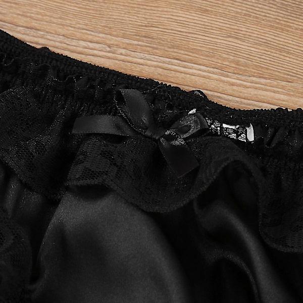 Herre Åpen Front Thong Black XL