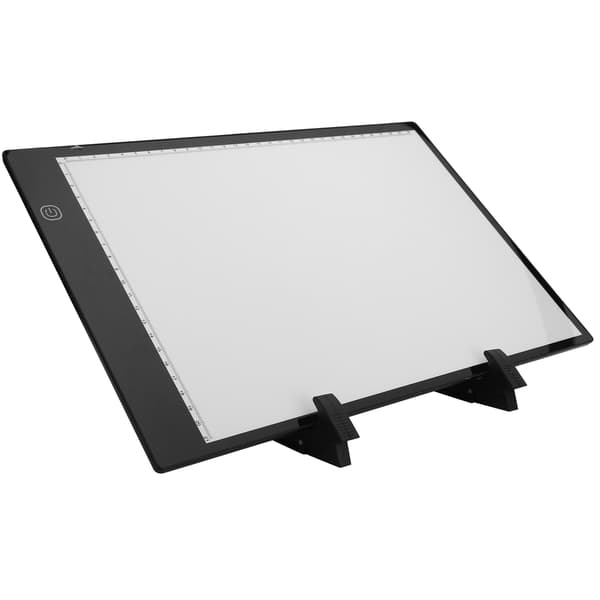 A4 LED-piirustuslauta Highlight Style himmennettävä telineellä, pidikkeillä, laukulla ja kynillä
