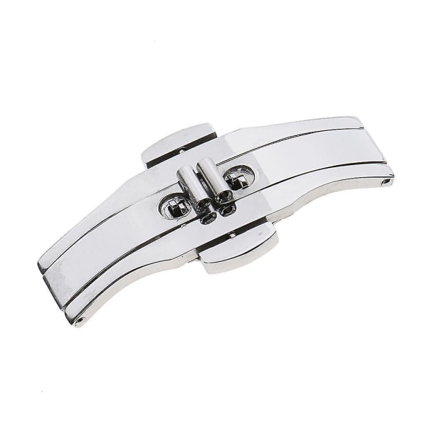 Dobbelt Trykknap Butterfly Deployment Urremspænde i Rustfrit Stål - 5x18mm 6x23mm