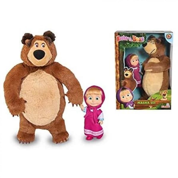 Marsh docka 12cm och björn 25cm, nylon/a(brun)