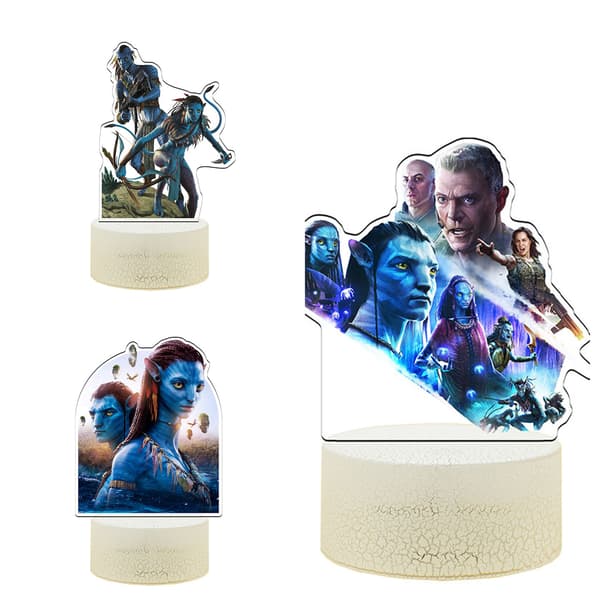Chibi Male Cartoon Character LED Night Light, Fire & Ash Decorative Lamp