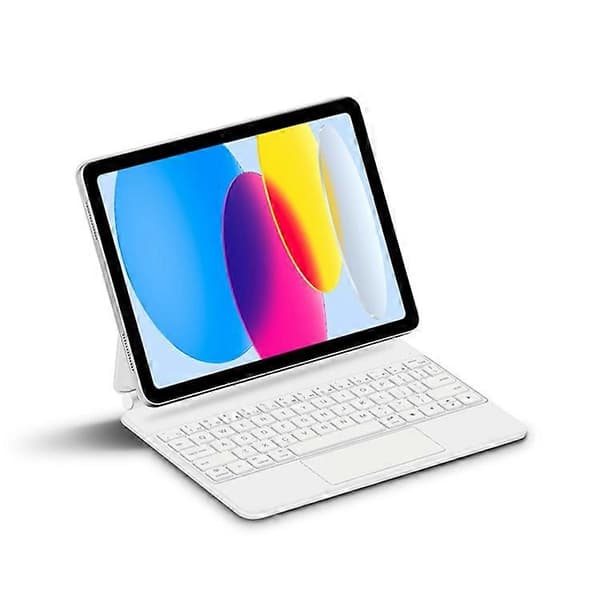 Floating Magnetic Bluetooth Keyboard + Leather Case Compatible with iPad (2025) / 10.9 (2022)