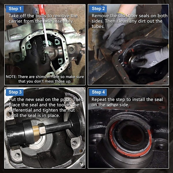 Front Inner Axle Seal Installation Tool for Dana 30/44/60 Differentials