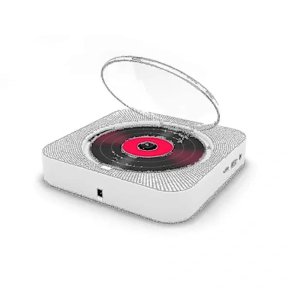 Portable CD Player Bluetooth Speaker Stereo CD Player LED Display Wall Mountable CD Music Player with IR Remote Control FM Radio