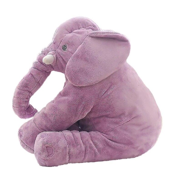 Suloinen pehmotyyny, täytetty norsueläin, suuri pehmeä lelu lapsille, lahja 24" Purple 40cm