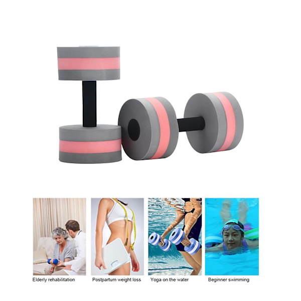 Mardi Gras 2024 1 Par Aqua Fitness Håndvægte Skum Dumbbells Håndstænger Pool Modstandstræning Red