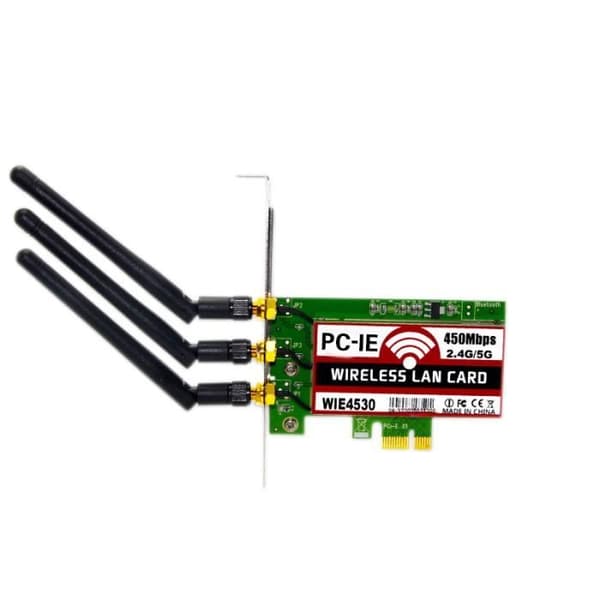 450 Mbps WiFi PCI-E trådlöst nätverkskort LAN-kort med antenner för stationär PC