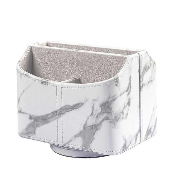 Remote Control Holder Rotating Leather Space-Saving For Table Mobile Phone