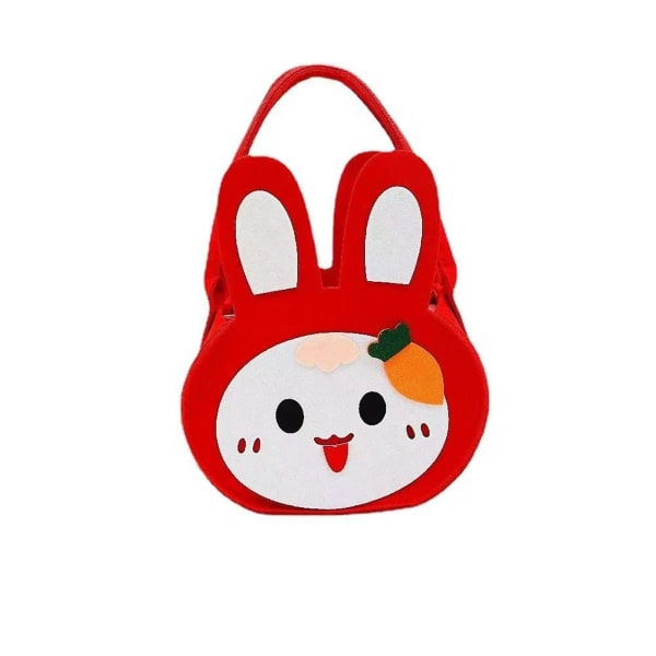 Påskdekorationer Påskgodispåse Bunny Candy Bag Easter Bunny Bag Påskkorg Red
