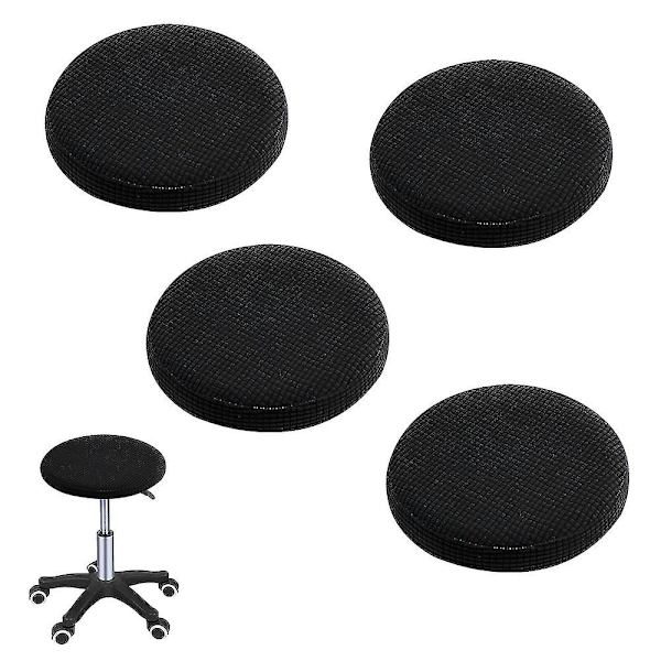 4 kpl pyöreät jakkaransuojukset 32-40 cm tuoleille black