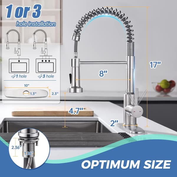 Kitchen Faucet, Pull-Out Kitchen Faucet, with 10 inch Cove