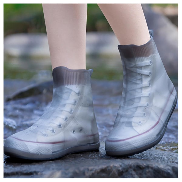 Vattentäta skoöverdrag Återanvändbara halkfria överdragsskor Antisladd utomhus vandringsskoöverdrag för vuxna barn Tan 2XL