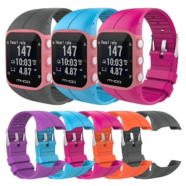 Andningsbart Silikon Armband Rem för M400 M430 Smartwatch Armband gray