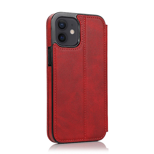 iPhone 12 Mini Etui Læder Wallet Flip Telefon Etui Red iPhone 12 Mini