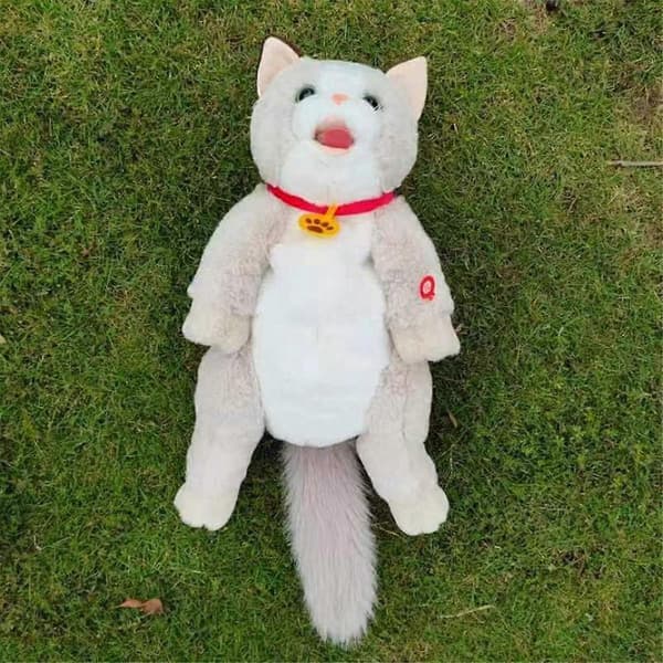Doll Bag Cat Simulation Pet Backpack, Touch-Sensitive Singing Electric Plush Bag, B