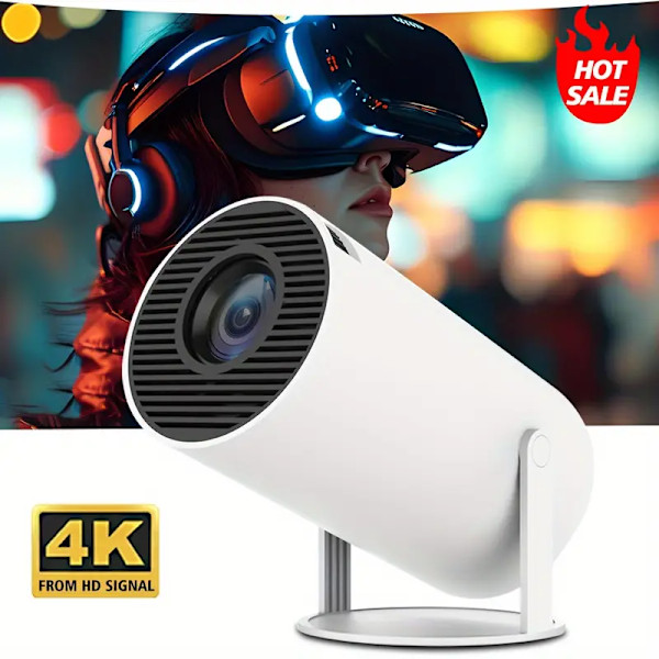 Bærbar projektor 4K Android 11 Native 720P 1280*720P Trådløs Utendørs Hjemmekino Projektor