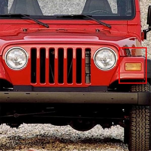Bil Forreste Blinklys Dæksel til Jeep Wrangler TJ 97-2006 Sort