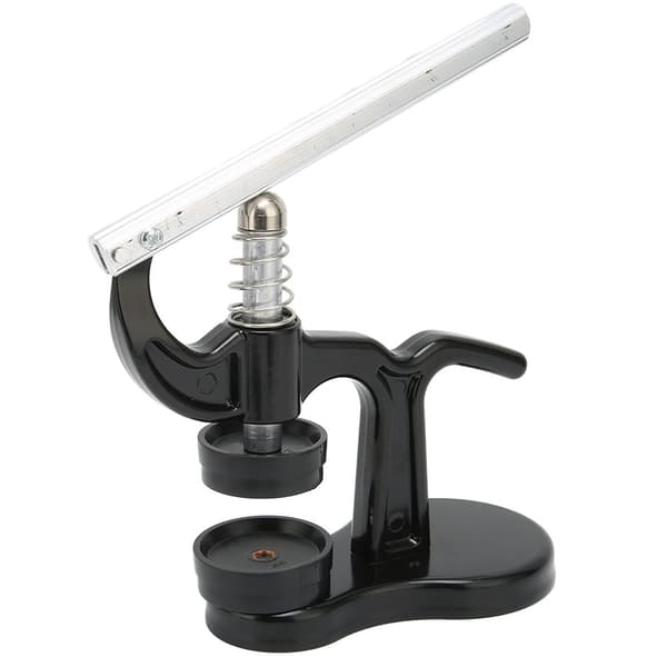Watch Back Case Press Closer Watchmaker Press Tool Repair Tool With 12 Dies Black