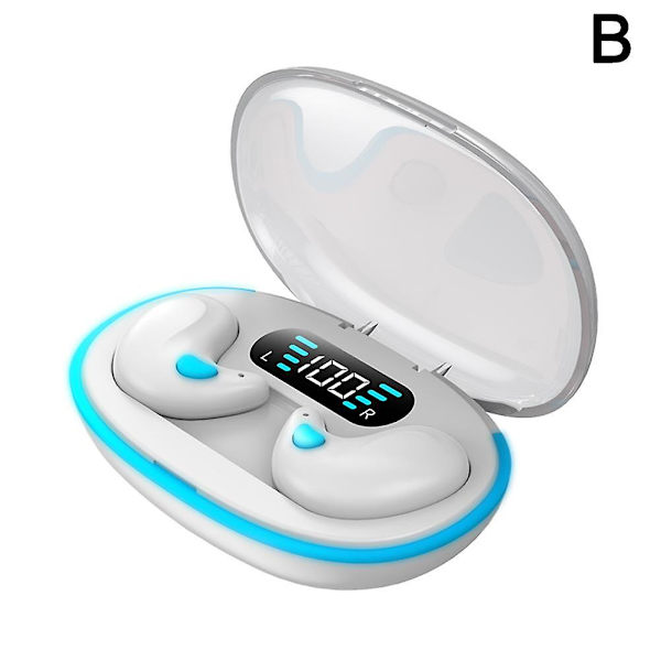 Sleep Dedicated X55 Bluetooth Hörlurar Digital Display Mini Brusreducering White