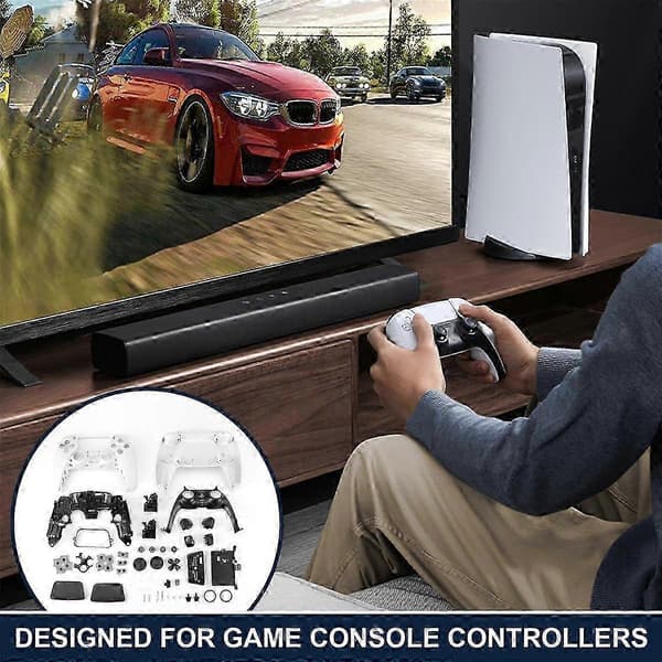 Reparationsdel för kontrollhölje för Gamepad Front med knappset vit