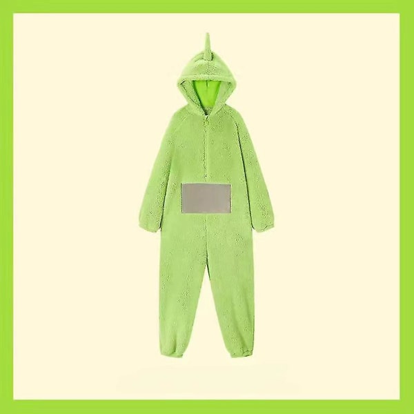 Unisex Teletubbies Kostymer Disi Onesies Lala Cosplay Pyjamas Vuxen Pyjamas Djursovkläder Jumpsuit Green S
