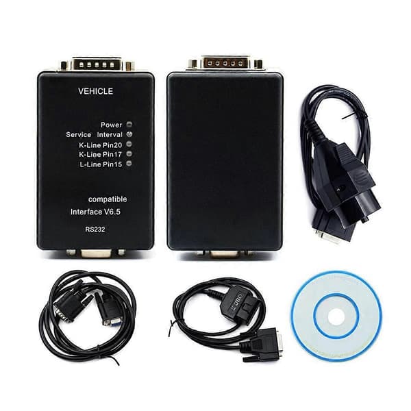 Kompatibel med Auto Carsoft 6.5 Kompatibel med E30/E36/E46/E34/E39/E53/E32 med RS232 PC-grensesnitt Bildiagnoseverktøy Black