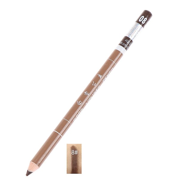 1 stk Professional Wood Lip Liner Vandtæt Lady Long Lasting Lip Liner blyant N8