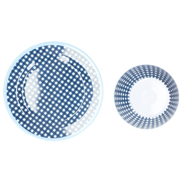Imitation Porcelain Plate Bowl Set Fruit Salad Dessert Plate Tableware for Kitchen 1.1