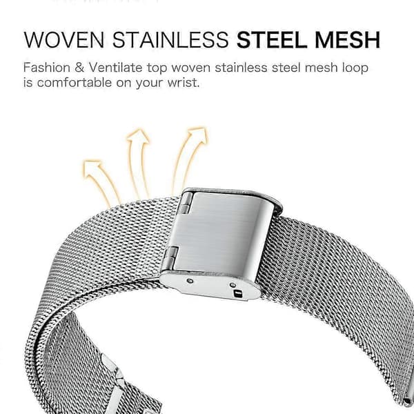 Til Xiaomi Redmi Watch 2/Watch 2 Lite Mesh Milanese-rem i rustfrit stål - Multicolor Black
