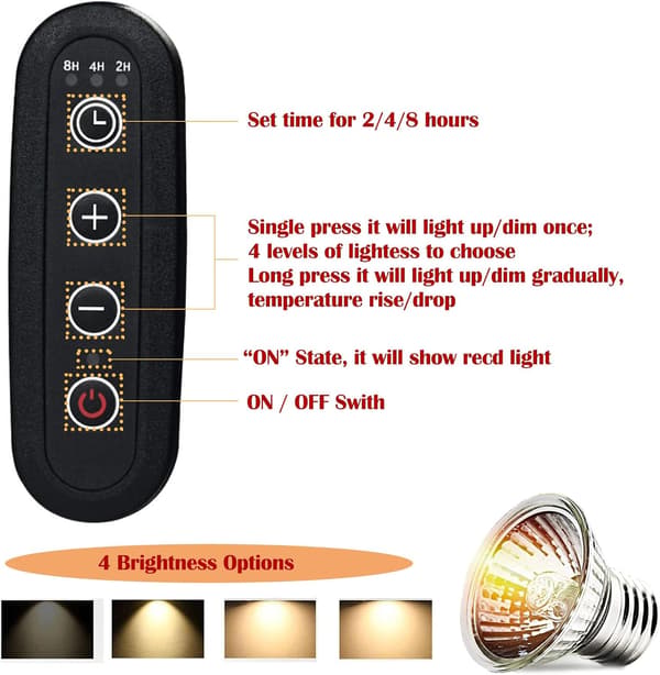 Reptile Comfort Enhancer, Exquisite Craftsmanship Iron Wire Mesh Lampshade For Reptile Heat Lamp Hanging Light Shade Adjustable Brightness Switch