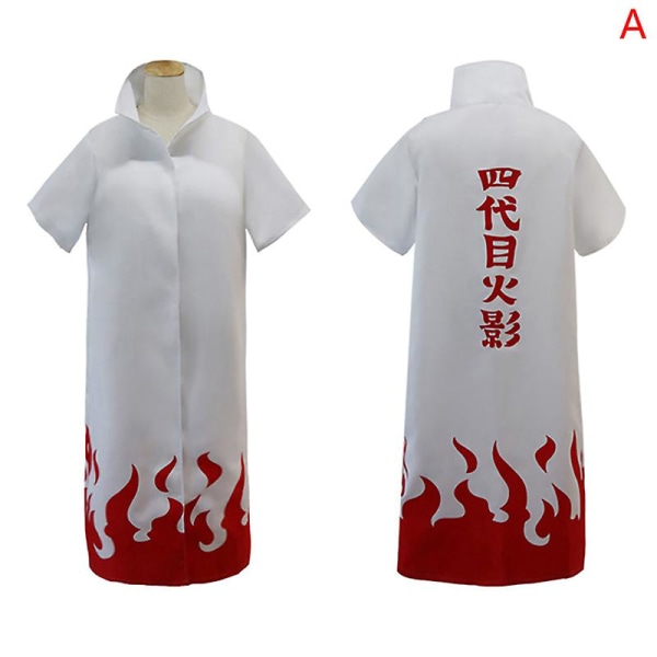 1 st Anime Naruto Cosplay Kappor Hokage Namikaze Minato Uniform Kakashi Kappor Kostym Style D M