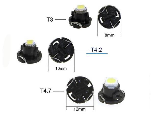 T4.2 T4 Neo Wedge 5-pack gula LED-chip instrumentbelysning 1 1 Yellow-Orange 5-pack